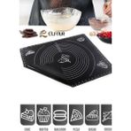 Feyza Design Büyük Boy Siyah Silikon Hamur Açma Matı 45X65 Cm, Baklava ve Börek Için - Cappuccino