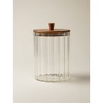 Feyza Design Büyük Kapasiteli Cam Kavanoz, 2260 Ml, Dayanıklı ve Şık Tasarım - Ahşap