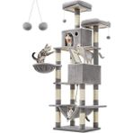 Feyza Design Büyük Kedi Ağacı 206 Cm, 13 Tırmalama Sütunu, 2 Platform, Çok Renkli - Seçenek 1