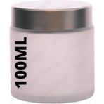 Feyza Design Buzlu Renk 100ML Cam Krem Kavanoz, Mat Gümüş Kapaklı, Şık Tasarım - Altın - Gri