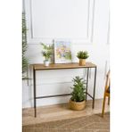Feyza Design - Canvas Meşe Metal Dresuar - Ahşap