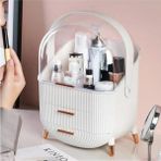 Feyza Design Çekmeceli Çok Amaçlı Makyaj ve Kozmetik Düzenleyici Organizer - Ahşap - Beyaz
