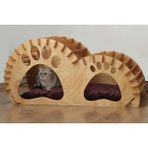 Feyza Design Çift Kişilik Ev Kedi Evi, Huş Ağacı, Marine Kontrplak, Rahat ve Şık Tasarım - Seçenek 1