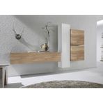 Feyza Design Çok Renkli Yüksek Dresuar - Modern Antre Mobilyası - Açık Bej