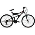 Feyza Design Dağ Bisikleti 26 Jant, Amortisörlü, 21 Vites, Mat Siyah Kırmızı, 42 cm - Seçenek 1 - Ahşap