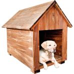 Feyza Design Dayanıklı Ahşap Dış Mekan Köpek Kulübesi, Konfor ve Güvenlik Sağlar - Ahşap - Ceviz - Seçenek 1