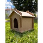 Feyza Design Dayanıklı Ahşap Kedi Evi, Boyanabilir, Şık ve Kullanışlı 33X50X35 - Seçenek 1