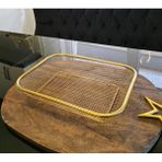 Feyza Design Dayanıklı Çelik Süzgeç 37X27 Cm, Güçlü ve Pratik Kullanım - Cappuccino - Seçenek 1