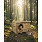Feyza Design Dış Mekan Ahşap Kedi Evi 60X45X40 Cm, Dayanıklı ve Şık Tasarım - Seçenek 1