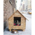 Feyza Design Dış Mekan Ahşap Kedi Evi, Osb 46X34X34 Cm, Güvenli ve Sağlam Tasarım - Seçenek 1