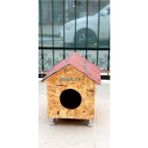 Feyza Design Doğal Ahşap Kedi Evi ve Kulübesi, Güvenli ve Şık Tasarım - Seçenek 1