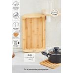 Feyza Design Doğal Bambu Çok Amaçlı Nihale, Sunum ve Kesme Tahtası Seti - Ahşap - Ceviz - Seçenek 1