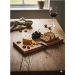 Feyza Design Doğal Masif Kayın Ağacı Kesme ve Sunum Tahtası 18X30 cm - Ahşap - Ceviz - Seçenek 1