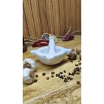 Feyza Design Doğal Taş Mermer Kulaklık Havan Seti 10CM Beyaz, Şık ve Zarif Tasarım - Amber - Seçenek 1