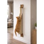 Feyza Design Duvara Monte Kedi Tırmalama Tahtası 90 Cm, Kalın Doğal Jüt Halatlı - Seçenek 1