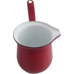 Feyza Design Ebru Metal Emaye Nostalji Cezve No:5, Şık ve Dayanıklı Tasarım - Altın - Turkuaz - Seçenek 1