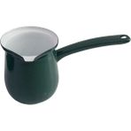 Feyza Design Ebru Metal Emaye Nostalji Cezve No:6, Şık ve Dayanıklı Tasarım - Seçenek 1 - Ahşap