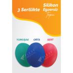 Feyza Design El Bilek Güçlendirme Topu, 3 Sertlik Seçeneği, Silikon, Stres Azaltıcı - Açık Bej