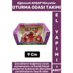 Feyza Design El Yapımı Ahşap Minyatür Oturma Odası Takımı - Eğitici Çocuk Oyuncağı - Seçenek 1