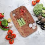 Feyza Design El Yapımı Kayın Ahşap Kesme Tahtası 30X20 Cm, Dayanıklı ve Premium Kalite - Ahşap - Ceviz - Seçenek 1