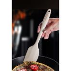 Feyza Design Esnek Silikon Spatula, Dayanıklı ve Kullanışlı Mutfak Gereci - Ahşap - Bej - Seçenek 1