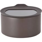Feyza Design Fika One Seramik Saklama Kabı 1000ML Gri, Şık ve Dayanıklı Tasarım - Ahşap - Beyaz