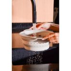 Feyza Design Flow Katlanabilir Silikon Süzgeç 23 Cm, Isıya Dayanıklı, Pratik ve Hafif - Cappuccino - Seçenek 1