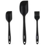Feyza Design Füme Renkli 3'lü Silikon Spatula ve Fırça Seti, Mutfak Keyfi - Seçenek 1