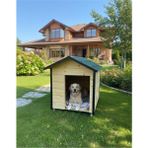 Feyza Design Geniş Dış Mekan Köpek Kulübesi, Dayanıklı ve Konforlu Tasarım - Ahşap - Beyaz - Seçenek 1