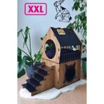 Feyza Design Geniş Teraslı Ahşap Kedi Evi, Rahat ve Şık Tasarım - Seçenek 1