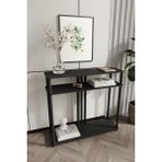 Feyza Design Gri Dresuar - Modern Antre Mobilyası - Altın - Gri
