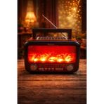 Feyza Design Güneş Enerjili Bluetooth USB Mp3 Fm Radyo Müzik Çalar - Ahşap - Ceviz