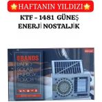Feyza Design Güneş Enerjili Nostaljik Radyo, Şık ve Çevre Dostu Tasarım - Altın - Gri