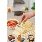 Feyza Design Hamur Şekillendirici Lattice Rulo ile Tart ve Börek Için Harika Tasarım - Cappuccino