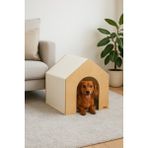 Feyza Design Hava Alan Ahşap Kedi ve Köpek Evi, Şık ve Rahat Tasarım - Seçenek 1