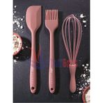 Feyza Design Içli Tatlı ve Pasta Hazırlık Seti, Silikon Büyük Boy Spatula, Yumurta Fırçası, Çırpıcı - Ahşap - Bej - Seçenek 1