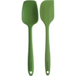 Feyza Design Iki Parça Yeşil Silikon Spatula Seti, 27CM, Isıya Dayanıklı, Yanmaz, Yapışmaz - Ahşap - Seçenek 1