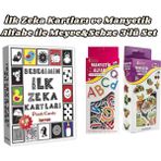 Feyza Design Ilk Zeka Kartları ile Manyetik Alfabe ve Meyve&sebze 3'lü Set - Seçenek 1