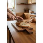 Feyza Design Iroko Saplı Kesme Tahtası 20X40, Şık ve Dayanıklı Mutfak Gereçleri - Ahşap - Ceviz - Seçenek 1
