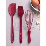 Feyza Design Işığa Dayanıklı Silikon Tatlı-Pasta Hazırlık Seti, Spatula, Yumurta Fırçası, Çırpıcı - Amber - Seçenek 1