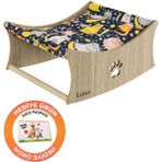 Feyza Design Isme Özel Ahşap Kedi Salıncağı ve Sallanan Yatak Hediye - Seçenek 1