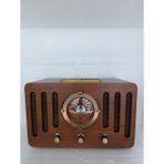 Feyza Design Kablosuz Bluetooth Hoparlör, Fm Radyo, Usb, Tf Kart, Aux, Müzik Çalar - Ahşap - Ceviz