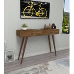 Feyza Design Kahverengi Ahşap Yüksekliği 110 cm Antre Rafı - Ahşap - Ceviz