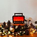 Feyza Design Kahverengi Şömine Görünümlü Retro Radyo, Şık ve Nostaljik Tasarım