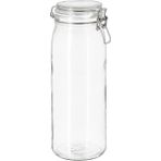 Feyza Design Kapaklı Cam Kavanoz 30X11 Cm, Kilitli, Aroma Koruyucu Contalı - Ahşap - Beyaz - Seçenek 1