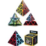 Feyza Design Karbon Pyramid Pyraminx Küp Hızlı Rübik Zeka Sabır Oyunu - Seçenek 1