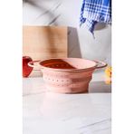 Feyza Design Katlanabilir 23 cm Silikon Süzgeç, Isıya Dayanıklı, Pembe - Cappuccino - Seçenek 1
