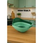 Feyza Design Katlanabilir Çok Amaçlı Yıkama Süzgeci, 3 Litre, Pratik ve Kullanışlı - Antrasit - Seçenek 1