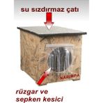 Feyza Design Kedi Kulübesi 30X33X36CM, Iç-Dış Mekan, Su ve Isı Yalıtımı, 1 kg Mama Hediye - Seçenek 1