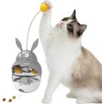 Feyza Design Kedi Oyuncağı, Sallanır Mama Ödüllü Hacıyatmaz Tasarım, Kendinden Eğlenceli - Seçenek 1 - Açık Bej